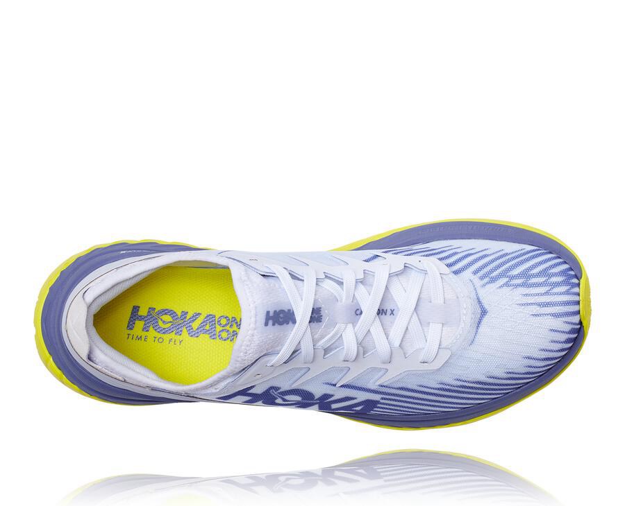 Chaussure Running Hoka One One Carbon X-Spe Homme - Blanche/Bleu - SUO-157982